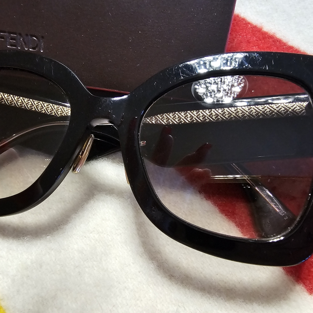 Fendi ROMA Glossy Black Sunglasses - Picture 8 of 14